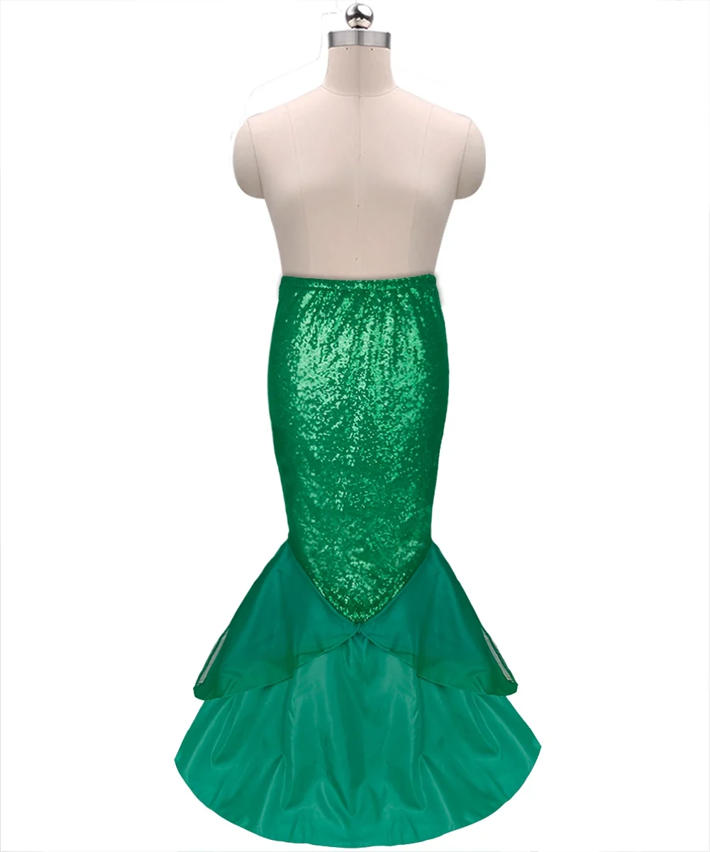 Женская юбка русалки с блестками женские вечерние длинные юбки макси косплей на