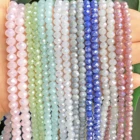 Ожерелье из австрийского хрустального стекла с гранями, круглые фарфоровые комплектующие для ювелирных изделий, аксессуары для сережек и браслетов, 4 Х6 мм, 50 шт.