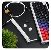 geekcable handmade customized keyboard data cable rear aviation plug black hardware japanese white typec for mechanical keyboard