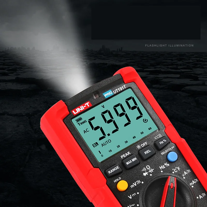 UNI T UT191E UT191T Промышленный Цифровой мультиметр True RMS DMM 20A Амперметр 600 в вольт ACV LoZ LPF