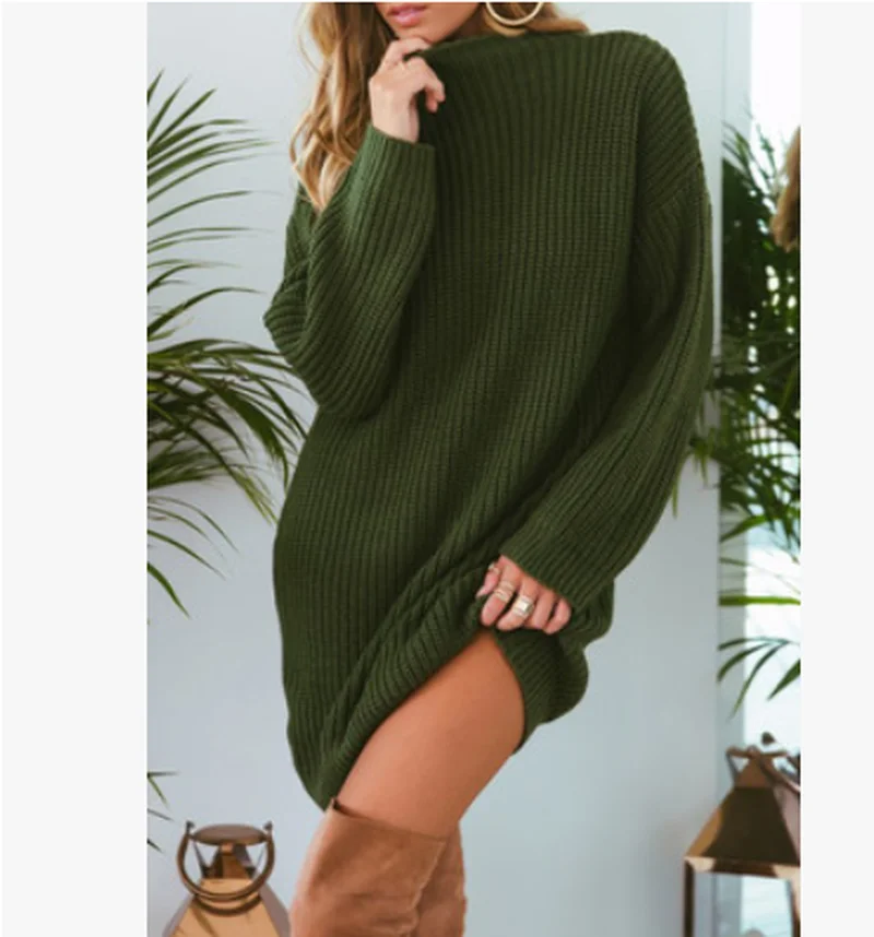 ZOGAA Autumn Winter Women Sweater Loose Casual Long Female Warm Clothes Solid Pullovers Jumpers Outwear | Женская одежда