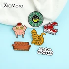 Эмалированные Броши с цитатами, Значки для ТВ-шоу, воротник для кошки, еды, кофе, аксессуары для сумок, шляп, бижутерия для детей и семьи