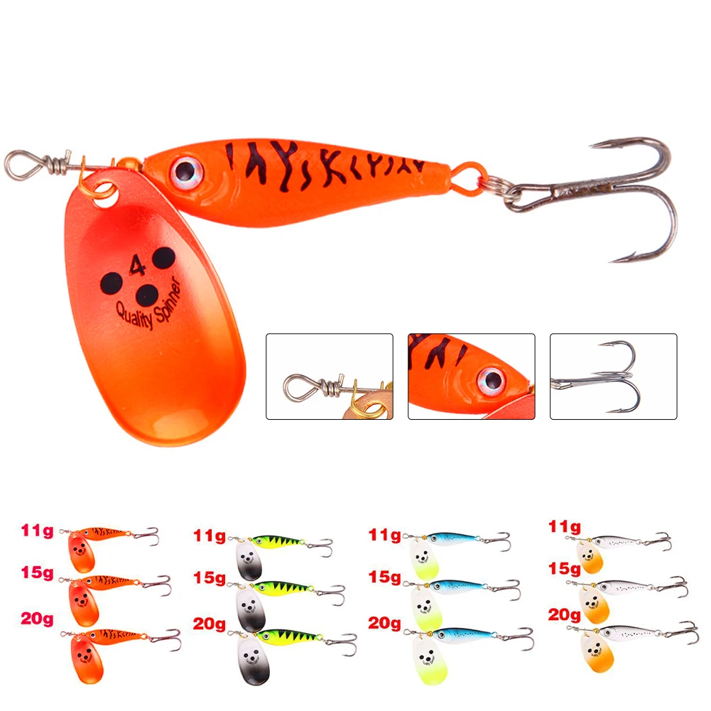 11g/15g/20g Rotating Metal Spinnerbait Fishing Lure Artificial Hard Bait Freshwater Saltwater Fishing BaitCarpFishing Tackle Hot