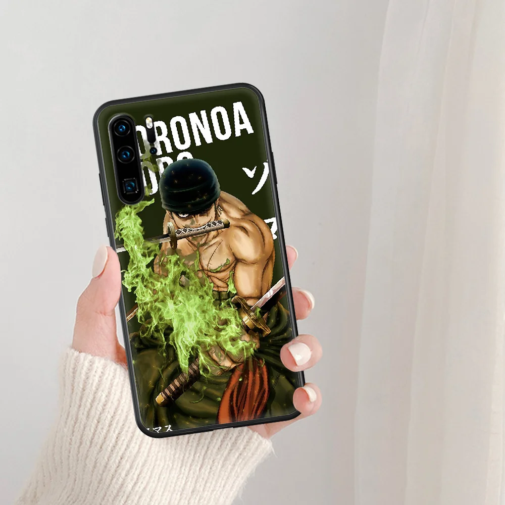 

One Piece Roronoa Zoro Phone Case For Huawei P Mate Smart 10 20 30 40 Lite Z 2019 Pro black Cell Trend Back Luxury Waterproof 3D