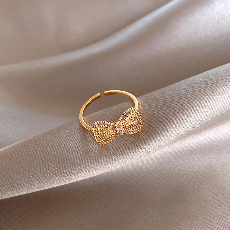 

New design Bow Rings in 2020 Fashion Korean jewelry luxury wedding party rings Unusual Rings for women halloween Opening ring