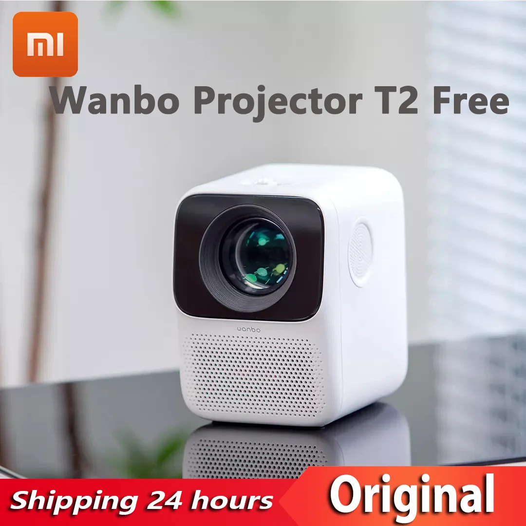 

Проектор YOUPIN Wanbo T2, портативный мини-проектор для домашнего кинотеатра с вертикальной коррекцией изображения, 1080P