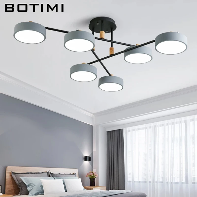 Металлические люстры BOTIMI в виде абажура современные круглые