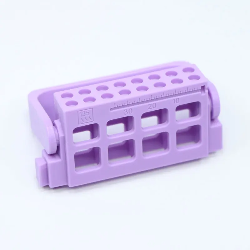 1Pc Purple 1 шт. Стоматологическая 16 отверстий подставка Endo держатель файлов стоматологические измерительные инструменты для сверл Endo стоматологические инструменты для стоматологического врача - Цвет: 1Pc Purple