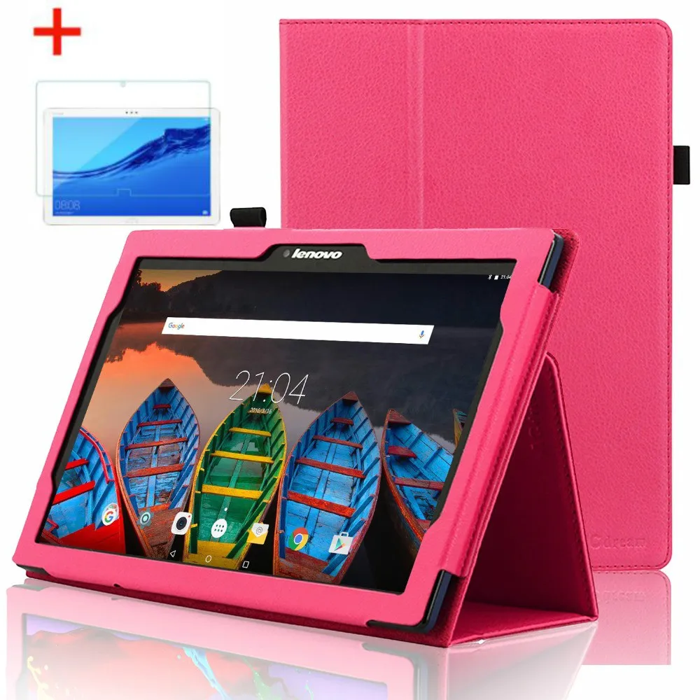 Откидной Чехол подставка для планшета и стекло Lenovo Tab 2 10 1 A10 30 70 X30F X70F PU чехол 3 plus TAB