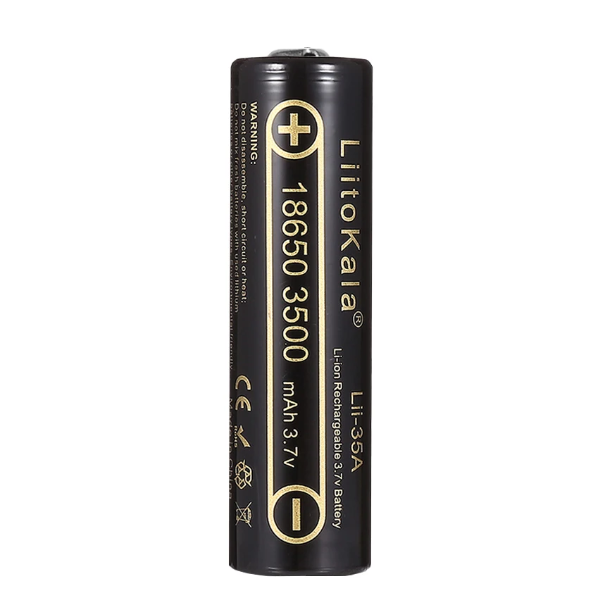 

Liitokala 18650 lithium battery lii-35A rechargeable battery 3500 mAh high capacity 3.7V pointed light flashlight battery