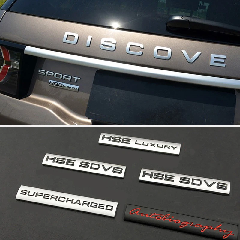 Для HSE SD V8 автобиография металлическая наклейка для Land Rover Range Defender Discovery Evoque Freelander