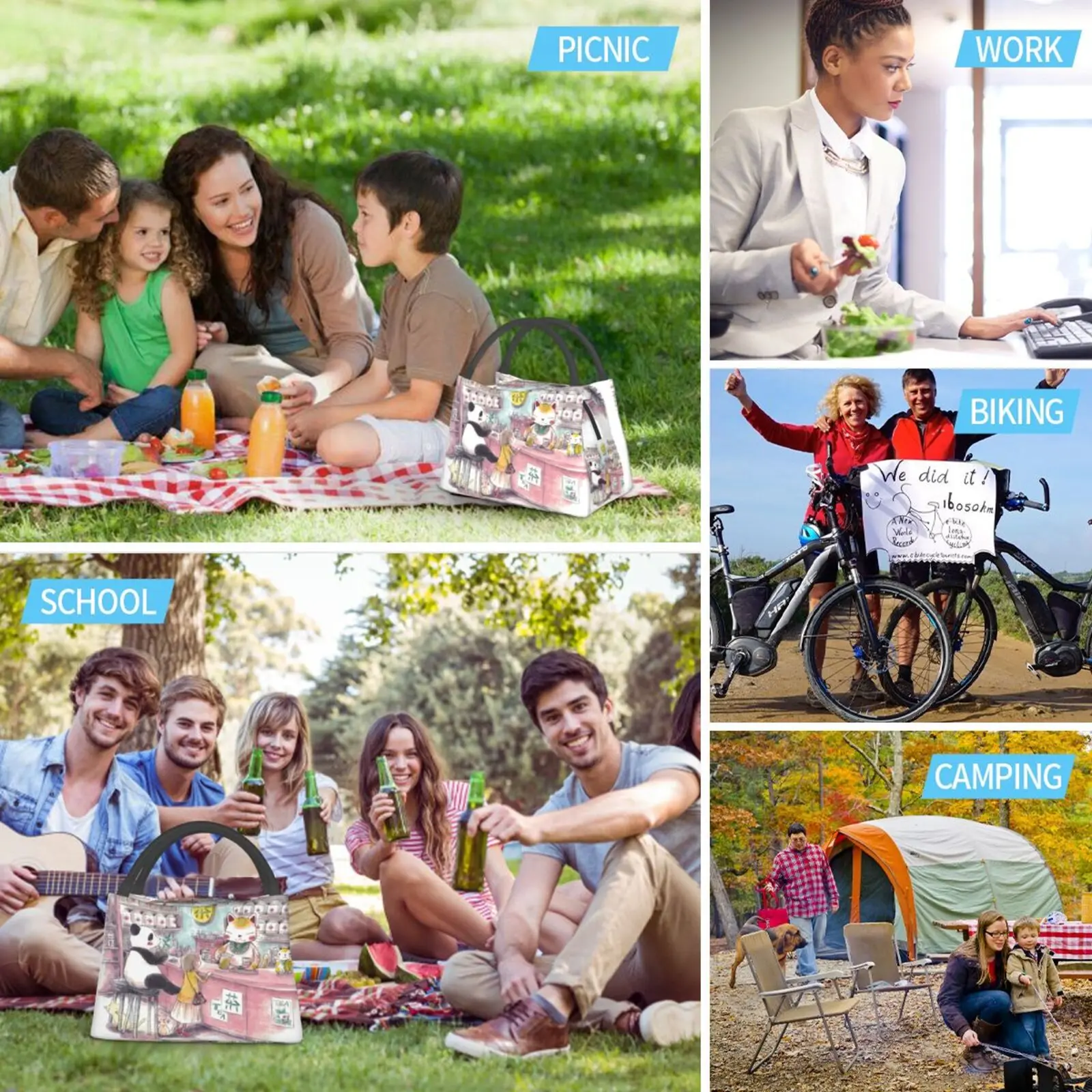 Портативный изоляционный мешок чайный магазин 1319 чай любимый кот-панда