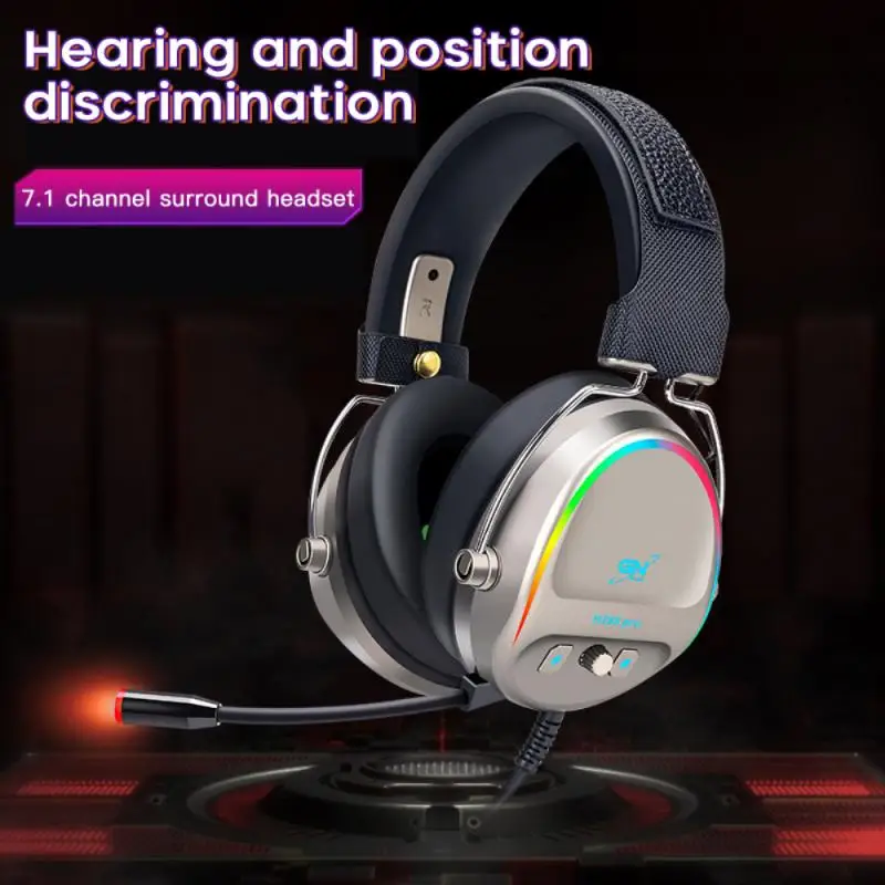 

New GH288 Gaming Headsets Gamer USB7.1 Surround Sound Stereo RGB Light Game Wired Headphones Gaming Headset Wired Headset 2021