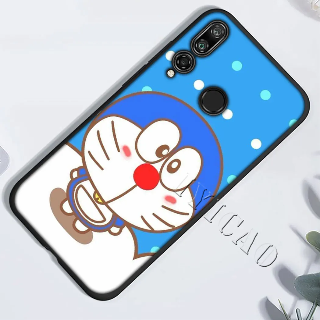 IYICAO Doraemon Cartoon Soft for Huawei Y5 Y6 Y7 Y9 Prime Mate 10 20 30 Pro Lite Nova 2i 2 3 3i 4 Cover |