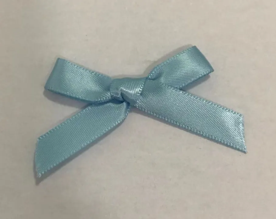 baby blue 100 шт Ручная работа атласная мини-лента цветы сделай сам банты лента бант для упаковки Ремесло Свадьба День Рождения Вечеринка украшения - Цвет: baby blue