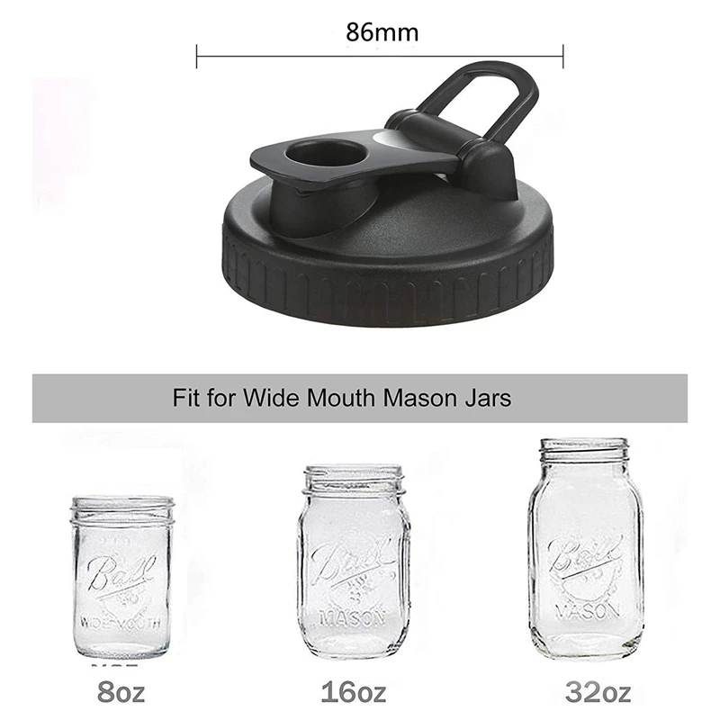 3Pcs Pack Wide Mouth Canning Lids Flip Cap with Leak-Proof Seal Storage Caps for Mason Jars Ball Ja | Дом и сад