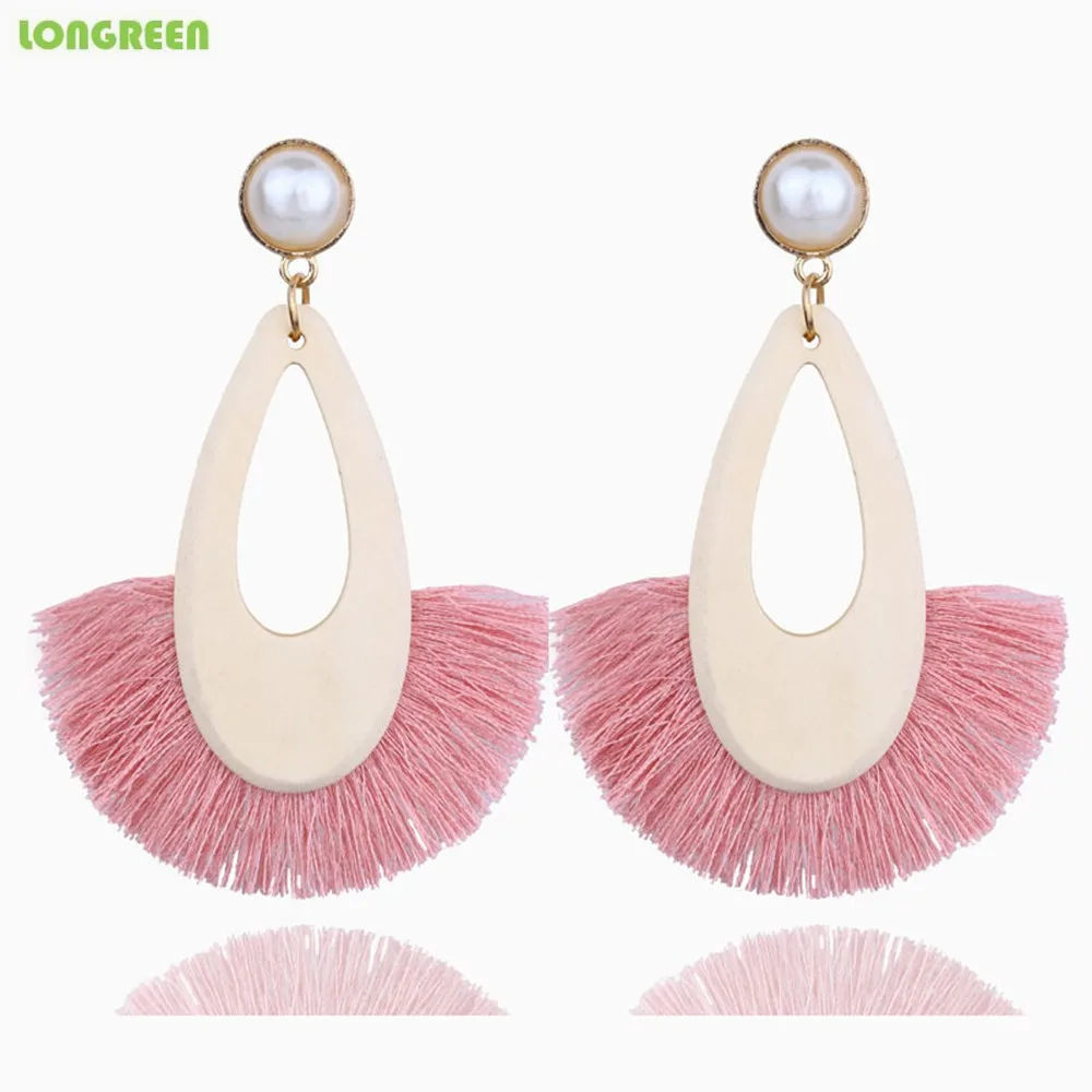 Деревянные подвески в этническом стиле модные серьги богемный национальный