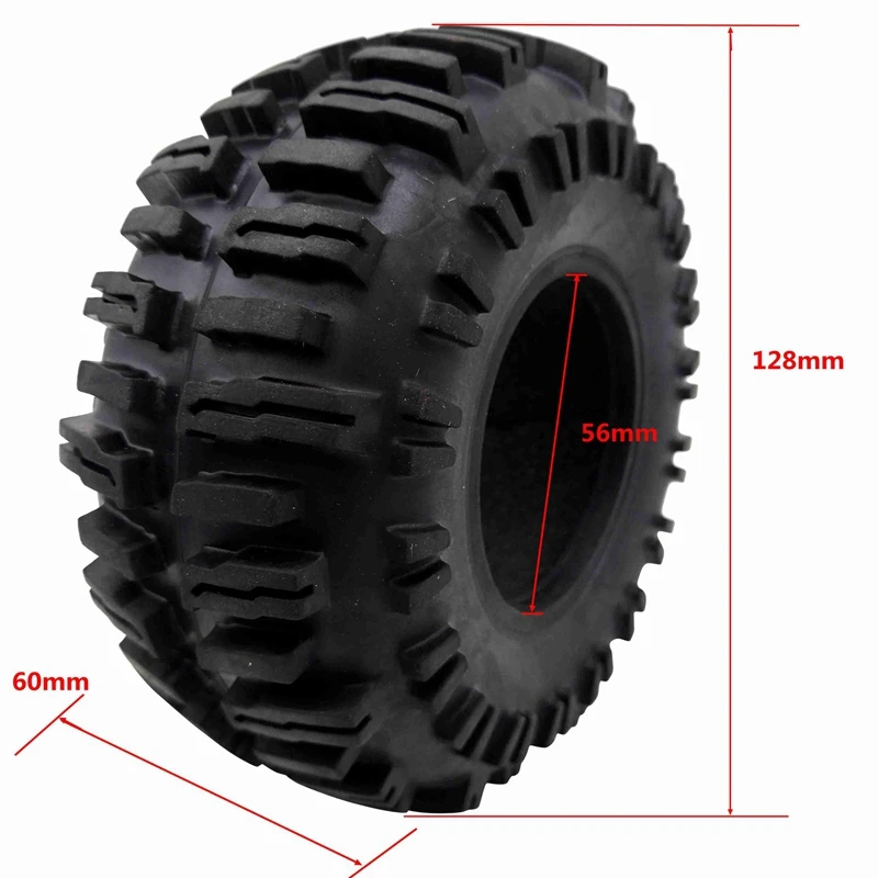 

4Pcs 2.2 Inch Tires 128mm Tyre with Foams for Axial Wraith SCX10 Jeep Wrangler TRX-4 & 4PCS 2.2 Inch Beadlock Wheel Rims