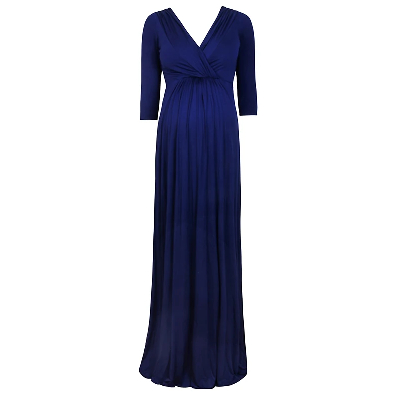 

Fashion Europe and the US maternity dress sexy V-neck banquet dress workplace out pregnant women skirt autumn long section