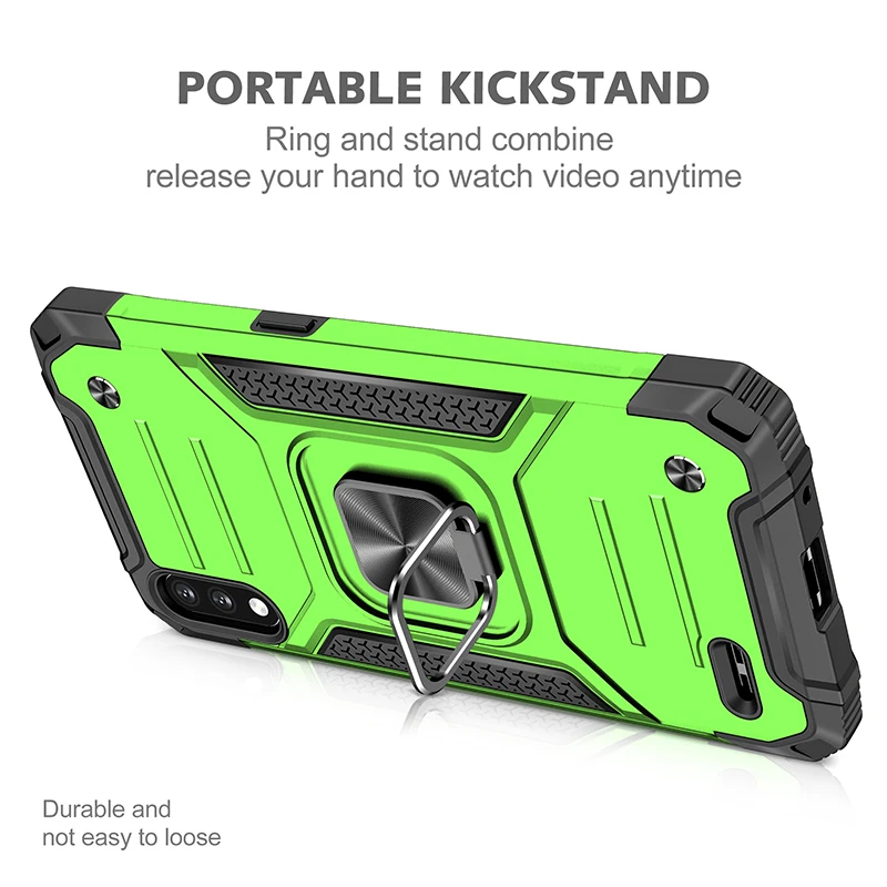 Бронированный противоударный чехол для LG K22 магнитный держатель с кольцом Funda LGK22