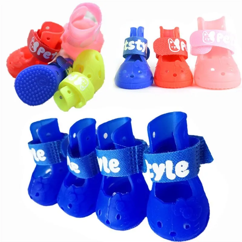 4 шт./лот новинка весна осень водонепроницаемая Защитная Обувь для собак мягкие