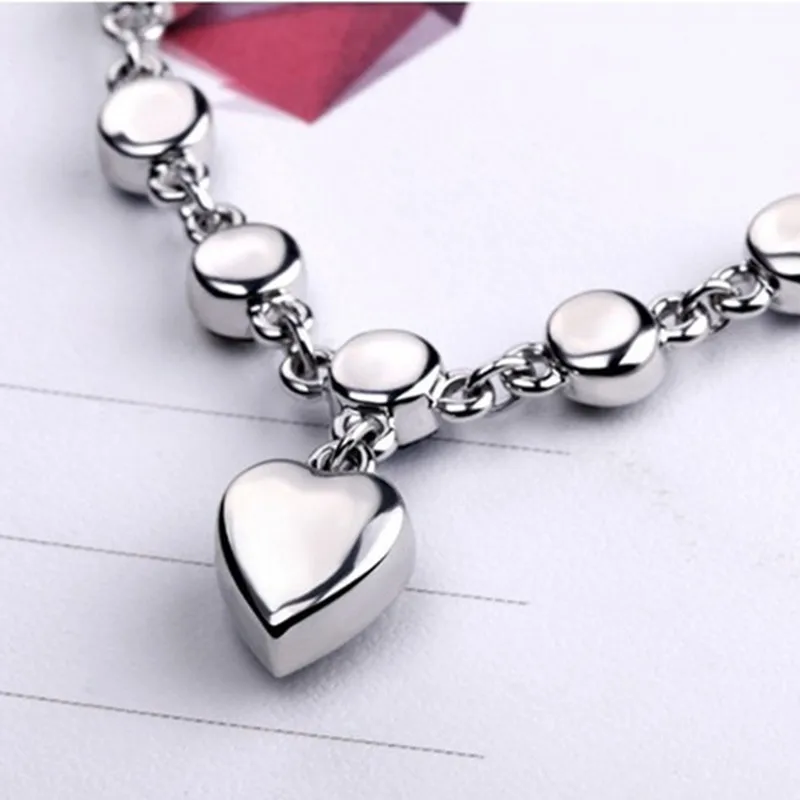 

Charm Bracelet Heart-shaped Bracelets for Women Couples Matching Bangles for Women Bridesmaid Gift Stainless Steel Jewelry