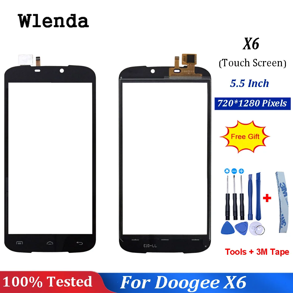Сенсорный экран 5 дюйма Для Doogee X6 запасные части сенсорная панель стеклянный