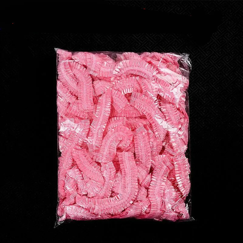 100 шт. одноразовые пластиковые шапочки для душа женские и мужские