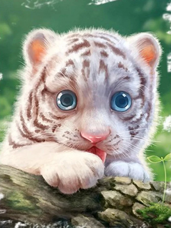 Full drilling DIY Diamond Painting Animal Tiger Baby embroidery Cross Stitch Home Decoration Handmade Gift | Дом и сад