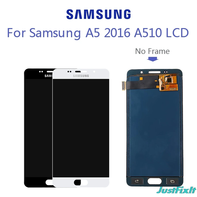 Супер Amoled ЖК-дисплей для samsung Galaxy A5 A510F A510F/DS A510M A510M/DS A510FD A510Y кодирующий преобразователь сенсорного экрана в сборе