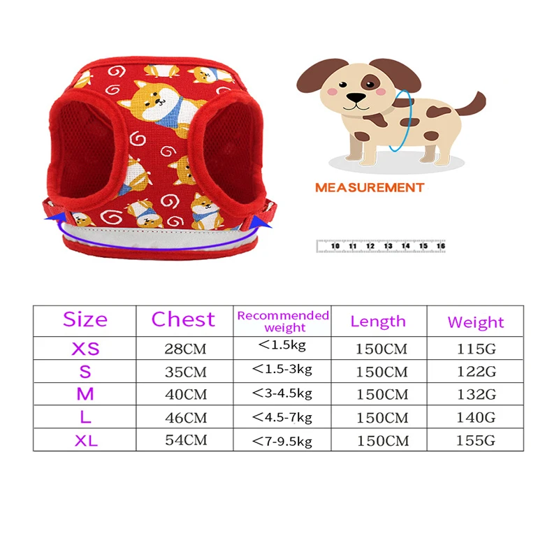 

Pet Harness And Leash Set Reflective Dog Harness Mesh Vest Outdoor Walking Leading Traction Rope For Puppy Kitty Dog Accessories