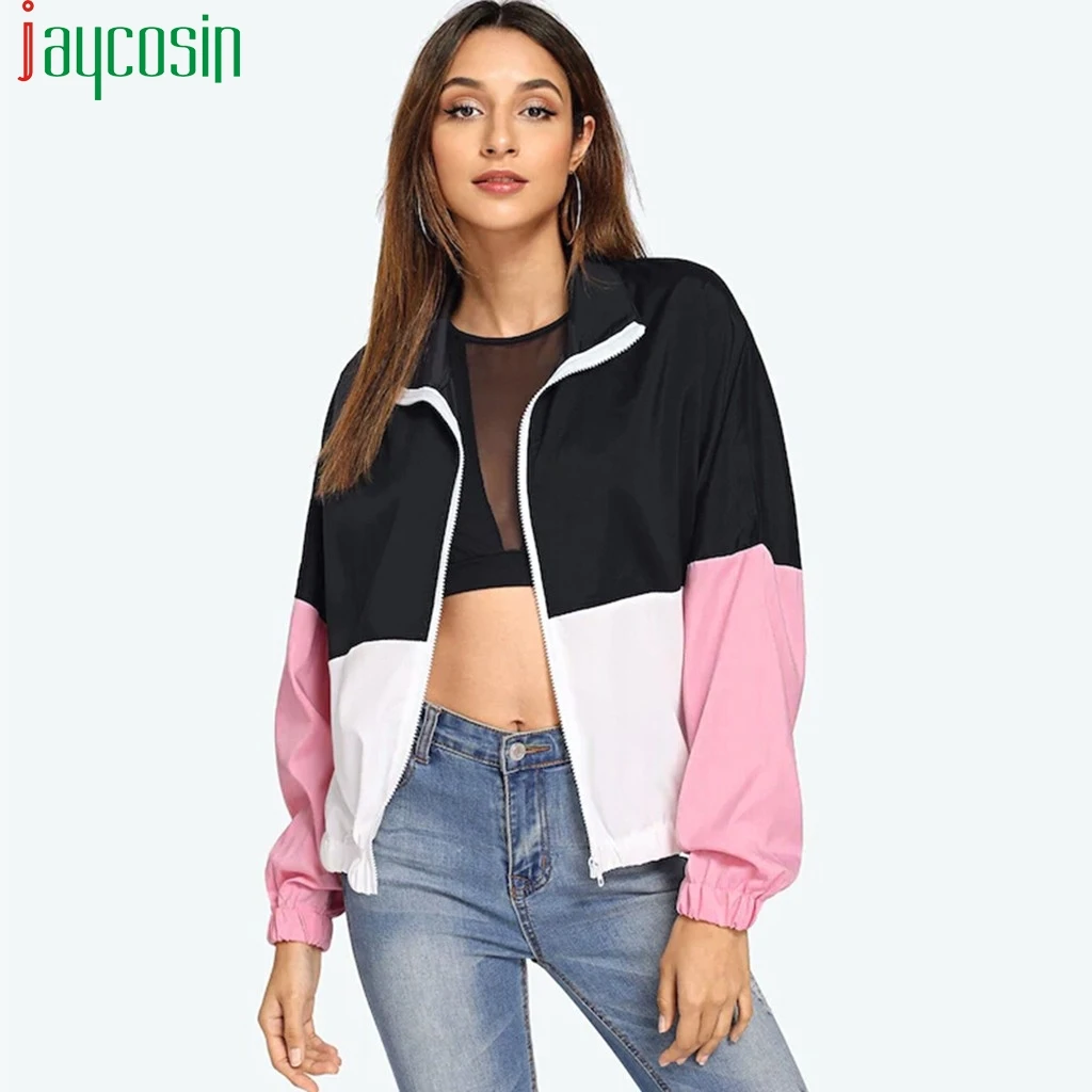 Спортивная куртка для женщин свободные дышащие на молнии Женские топы с длинным