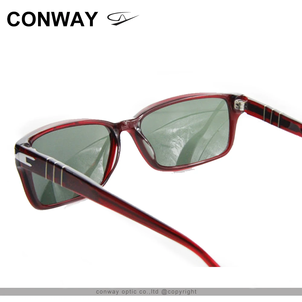 Модные солнцезащитные очки CONWAY для женщин тонкие с УФ защитой винная ацетатная