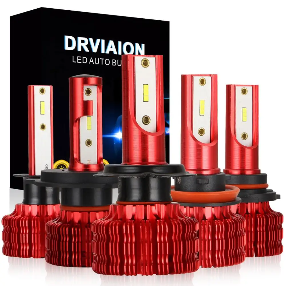 

1 пара, автомобильные светодиодсветильник лампы H1 H4 H7 H11 HB4 HB3 6500 К 12 В