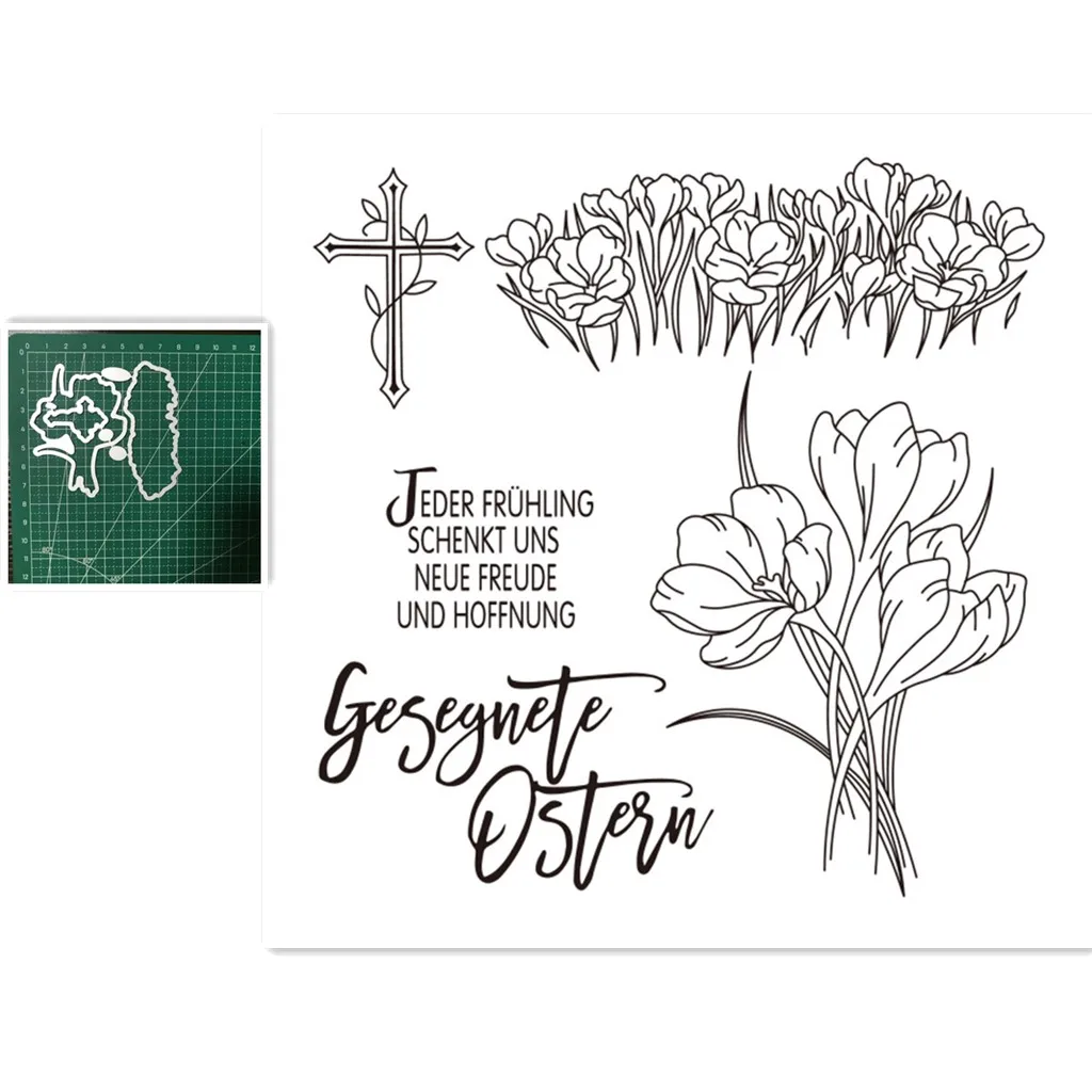 

Rubber Stamps and Metal Cutting Dies 2021 For DIY Scrapbooking Dies Embossing Paper Card Making Craft Supplies Easter