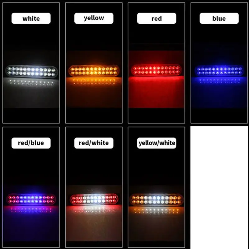 

24LED Double Row Emergency Strobe Lights Bar Universal Warning Flashing Lamp Bar for Pickup Truck 12-24V Car Motorcycles