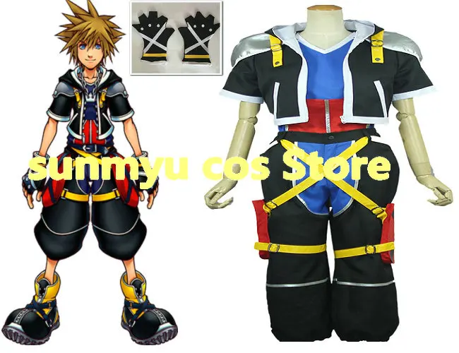 

Костюм для косплея Kingdom Hearts 2 Sora для взрослых и детей, Индивидуальный размер, Хэллоуин, оптовая продажа