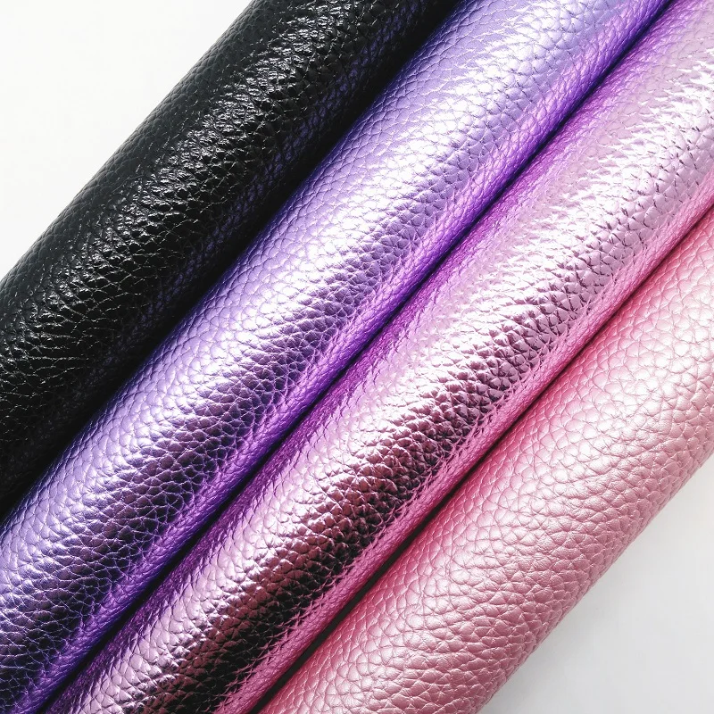 Amonglitter металлическая искусственная кожа личи листы из искусственной кожи для