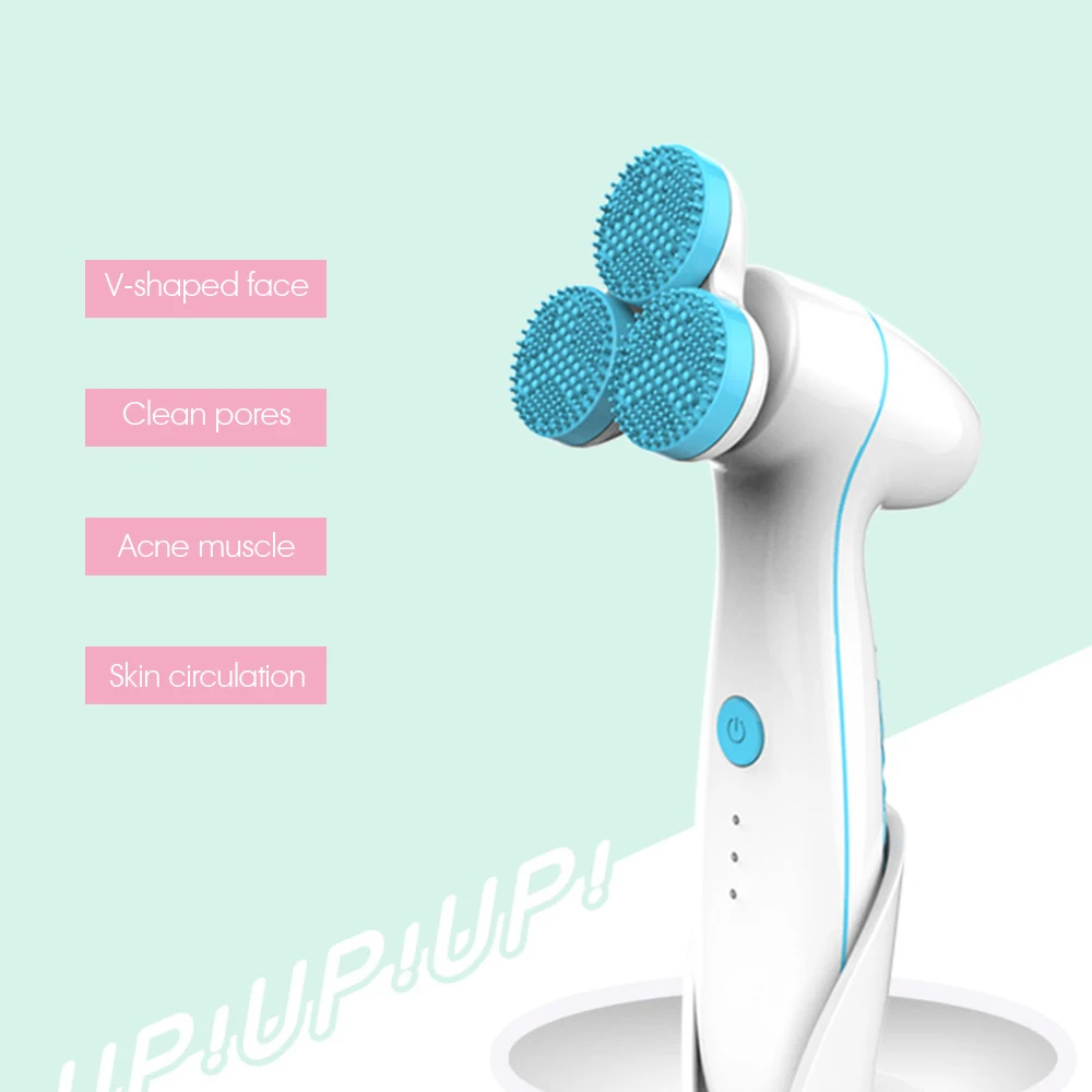 Щетка для чистки лица 3D массажный инструмент Электрический мини-массажер