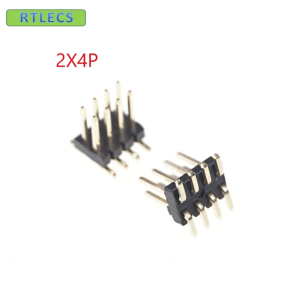100 шт. 2x4 P 8 Pin 1,27 мм Мужской Заголовок двухрядный прямой PCB SMT штыревые заголовки Соответствует rohs, не содержит свинец