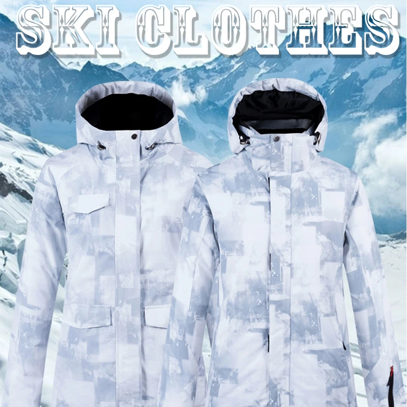 Ski Coat Couples Winter Warm Windproof Waterproof Snow Jackets Hot Skiing Equipment Outdoor Sports Snowboard Jacket Woman