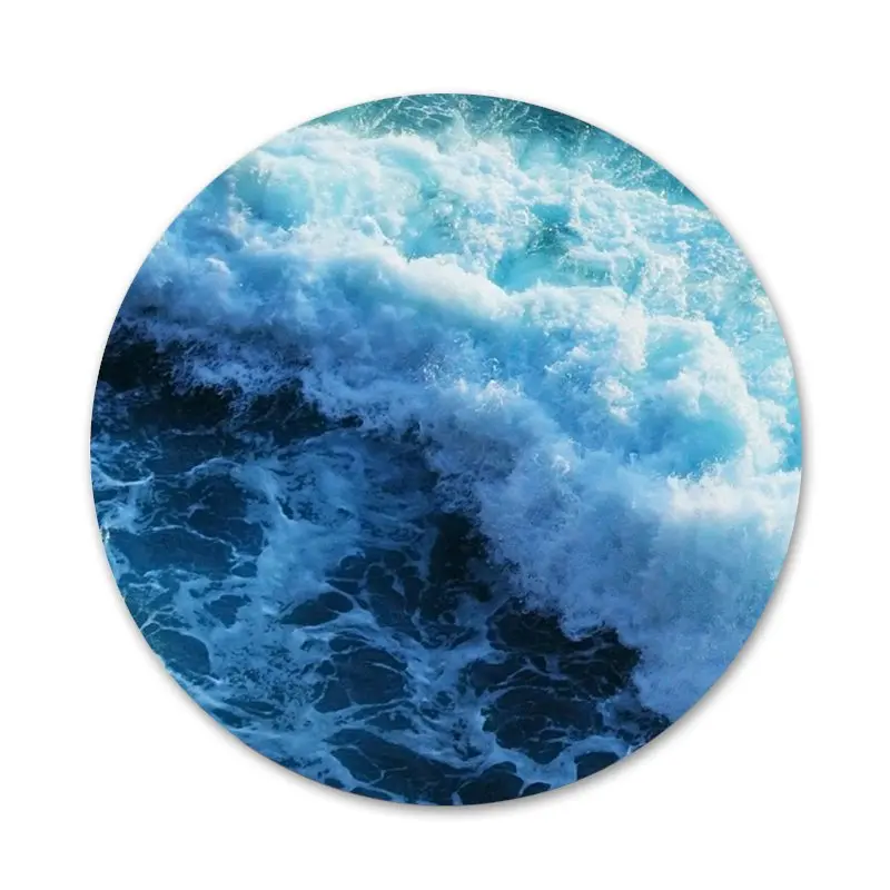 58mm blue sea Icons Pins Badge Decoration Brooches Metal Badges For Clothes Backpack | Дом и сад