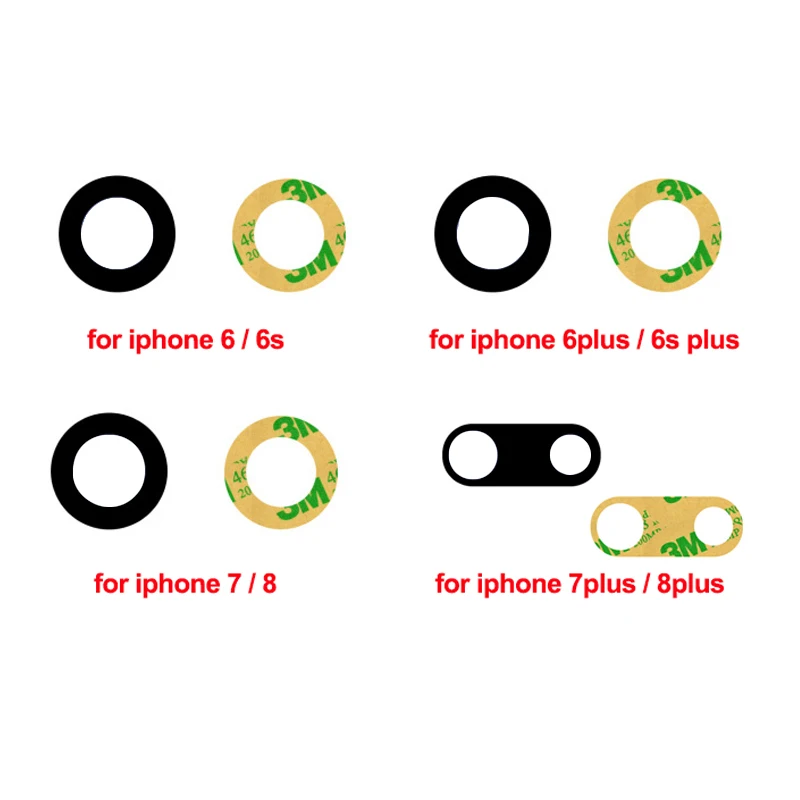 2 шт. задняя камера с цифровым преобразователем для iphone 7 8 6 6S 6Plus 7Plus 8Plus X клейкую