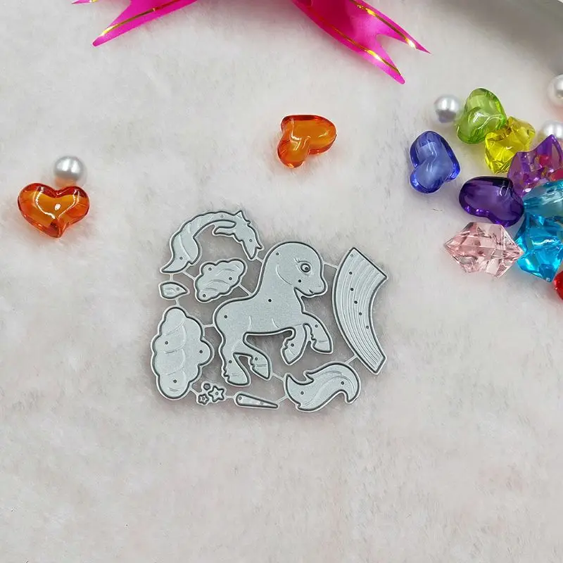 &quotЛошадка Радуга&quot металлический Трафаретный вырубной штамп трафарет для