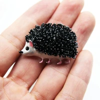 black hedgehog brooches pin kids coat bag badges jewelry cute animal brooch unisex broches