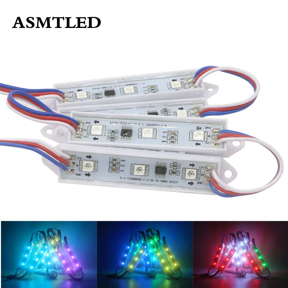 DC12V 5050 SMD светодиодный модуль для вывески Sanner ярче WS2811 2811 внешние IC адресуемые