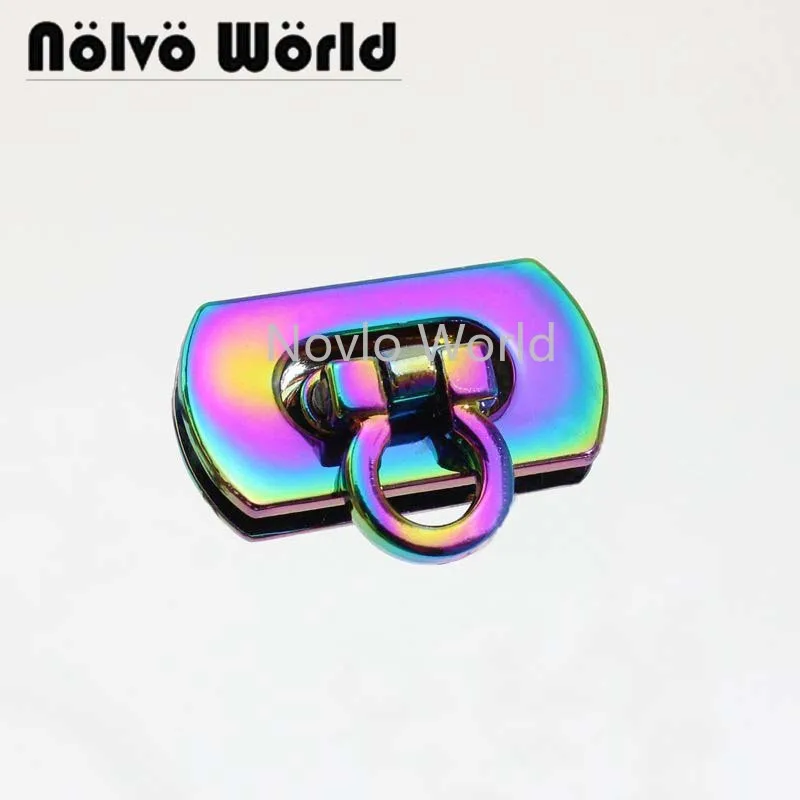 5 10 30 pieces 30*27mm Flip lock woman purse wallet small size for genuine leather Hardware RAINBOW|Детали и аксессуары для