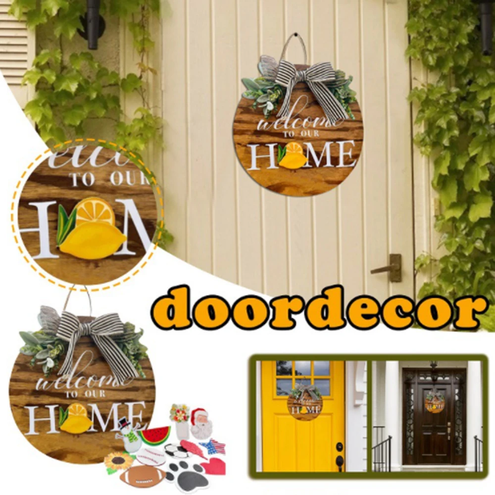 

Деревянные сезонные дверные знаки, замена круглых деревянных дверных знаков с фотоэлементами 11 украшений