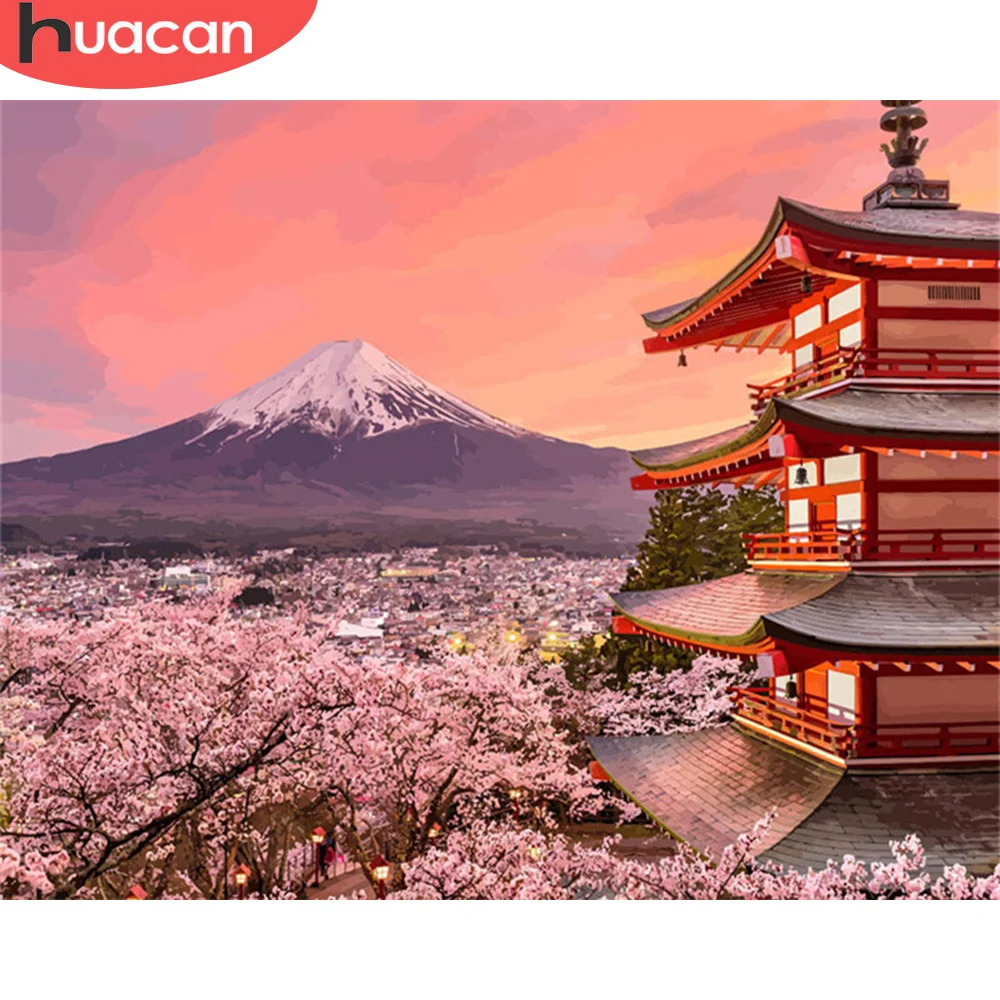 HUACAN DIY картины по номеру наборы для дома живопись номерам пейзаж Ручная роспись