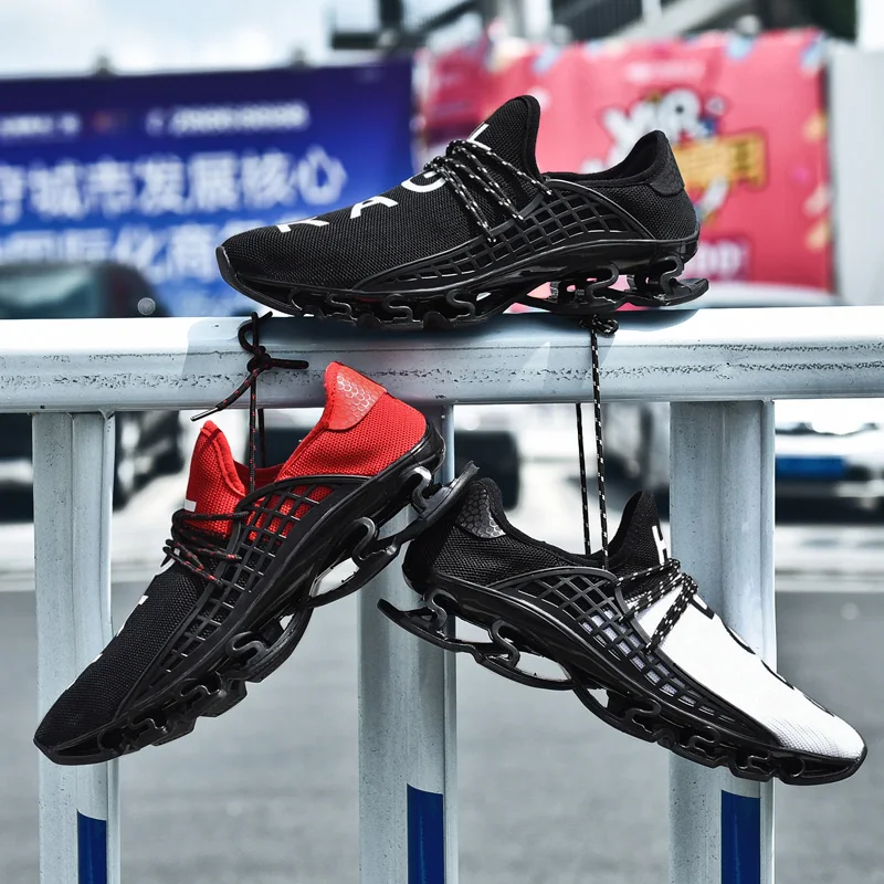 

Men Running Shoes Light Blade Sneakers chaussures zapatos Mesh Sport Trainers Women Couple Big Custom Packing for Drop Shipping